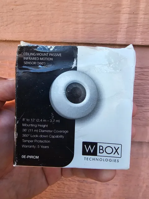 WBOX 0E-PIRCM Ceiling Mount Passive Infrared Motion Sensor 360 Degree - New
