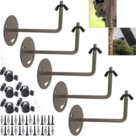 Mount 5-Pack, Outdoor Adjustable Bracket with 1/4"-20 Thread. with IP CCTV Tr...