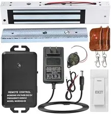 Magnetic Door Lock Kit with Remote Control 600lbs Power Fail Safe Wireless Entry