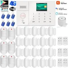 D41 Tuya APP WiFi+4G Sim Card Wireless Home Security Alarm Burglar System+RFID