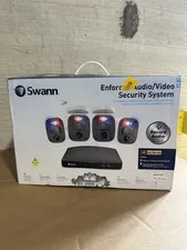New Swann DVR8-5680 4K / 2TB / 4X Bullet Enforcer Analog CCTV Cameras