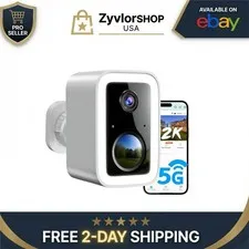 2K Wireless Security Camera Outdoor with Spotlight & Siren, AI Motion Detection
