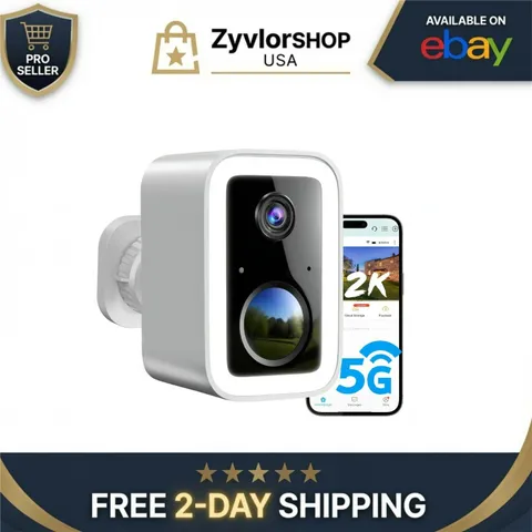 2K Wireless Security Camera Outdoor with Spotlight & Siren, AI Motion Detection