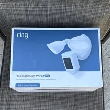 Ring Floodlight Cam Wired Pro White 1080p Wi‑Fi Outdoor 3D Motion HDR Latest
