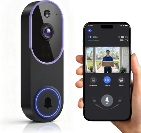 1080P Wireless Video Doorbell Cameras with AI Human Detection & Motion Detection