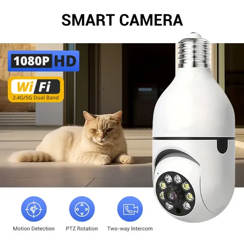 Ease Life APP Light Bulb Security Cameras Outdoor Wireless WiFi Camera 5GHz 360