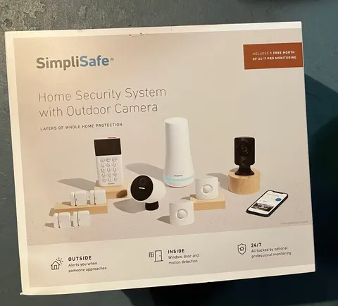 SimpliSafe Home Security System with Indoor and Outdoor Cameras, 4 Entry Sensors