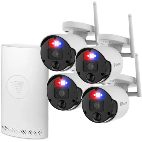 Swann SWNVK-500SD4 CCTV Kit 4 Channel NVR 64GB Micro SD 4 x 1080p WiFi Cameras
