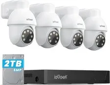 ieGeek 5MP PoE Security Camera System, Outdoor/Home PoE Cameras with 8CH NVR