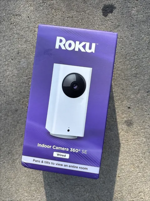 Roku Smart Home Indoor Camera 360° SE Wi-Fi - Connected Wired  SEALED!