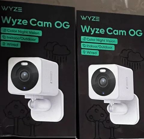 NEW Wyze Cam OG 2-Pack 1080p Indoor Outdoor Security Cameras Color Night Vision