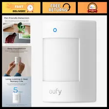 Pet-Friendly Motion Sensor Detector, 5-Year Battery Life, Smart Security Alert