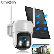 3MP Solar Battery Powered Camera WIFI Security 2K PTZ Outdoor IP66 Waterproof