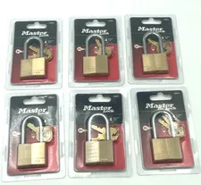 Master Lock 140DLF Padlock Level 4 Security Brass Keyed Locks Lot of 6 NEW