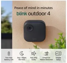 Blink Outdoor 4 – Wireless Smart Security Camera 2 Year Battery Life 1080p HD