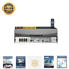 Ultra HD 4K Security POE NVR - 24/7 Recording, No HDD Included, Flexible Setup