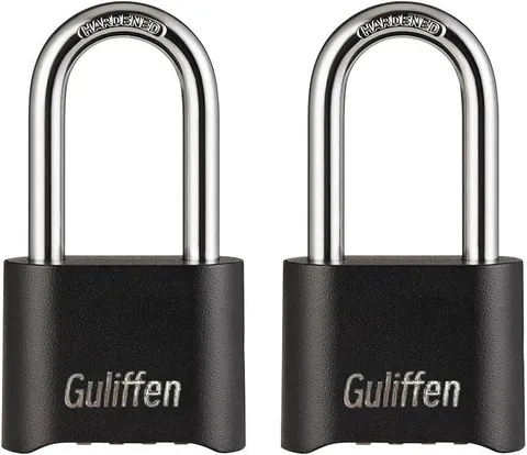 2 Pack Heavy Duty Weatherproof Combination Padlock, Outdoor Combination Lock wit
