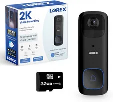 2K Wireless Wifi Smart Video Doorbell Camera | No Subscription Fee | 32GB Micros