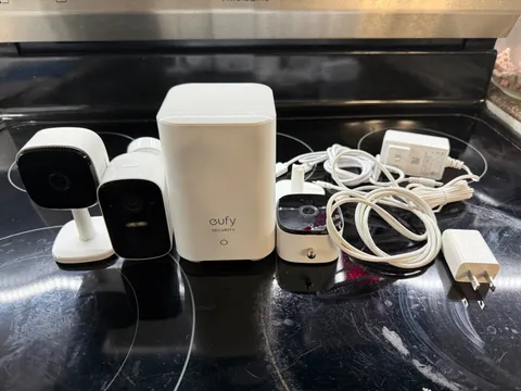 Eufy Security Camera System Indoor/Outdoor 3 Cameras and Homebase2