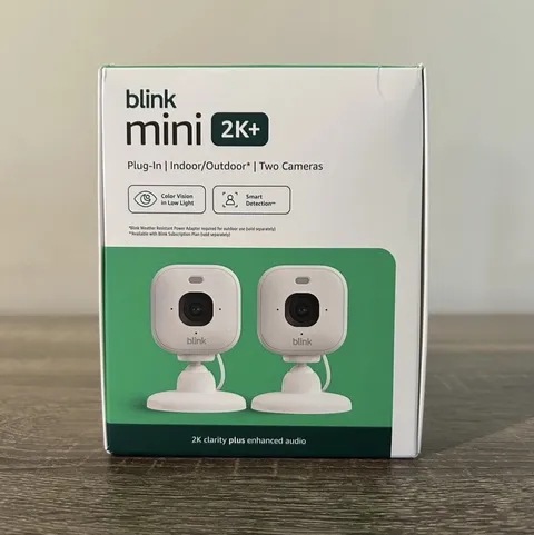 Blink Mini 2K+ (newest model) 2 Cameras - White