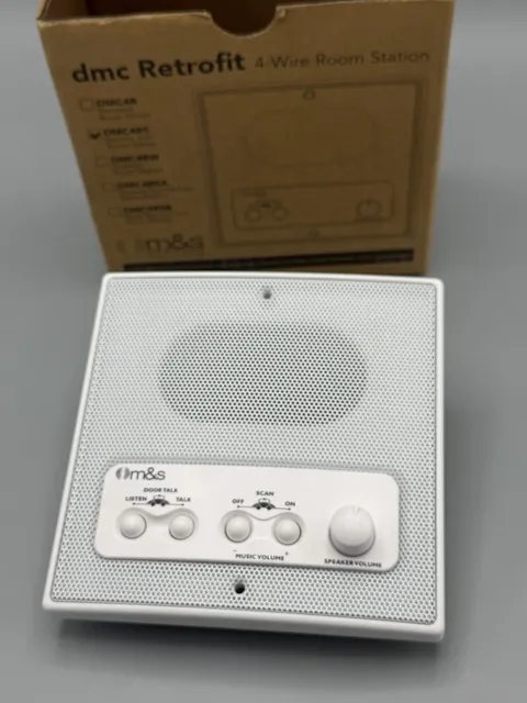 M&S DMC4RS Retrofit White 4-Wire Radio Remote Indoor Room Station NEW Open Box
