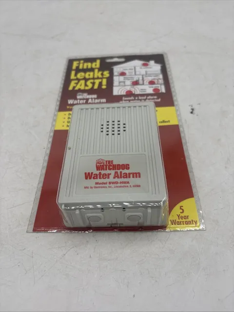 The Watchdog Water Alarm White Early Warning Leak Moisture Detector BWD-HWA New