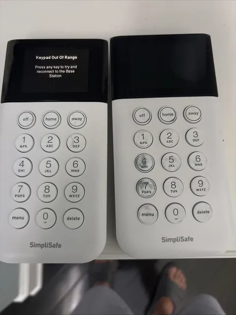 2 SimpliSafe Home Security System Keypad w/ BASE STATION