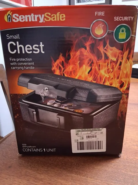 SentrySafe 1200 Fire Safe with Key Lock, 0.18 cu. Feet, New in Box. Price cut.