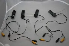 Lot of 4 Pixera Picolo PXG-150N-PH Security Cameras + AC Adapters Tested Working