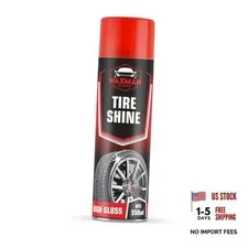 Tire Shine Spray – 18.6 fl oz, High-Gloss Hydrophobic Tire Dressing, Safe for