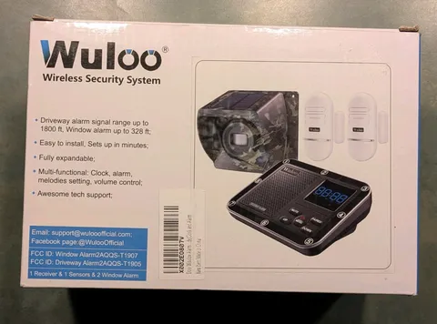 Wuloo Wireless Security System Solar Driveway Alarm 1800ft & 2 Window Alarms