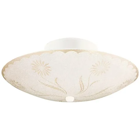 Design House 501619 Traditional 2-Light Indoor Semi-Flush 11.38", White