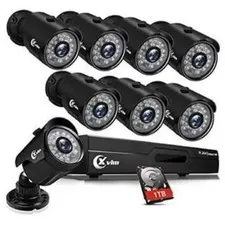 Xvim Wired Indoor/Outdoor Bullet Security Camera DVR not included. 6 cameras