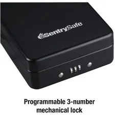 Secure Black Safe Box, Combination Lock for Money & Passport
