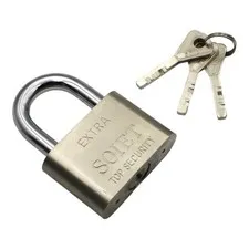 Heavy Duty Padlock Brass Weatherproof High Security Suitcase Bike Gym 3 Keys 