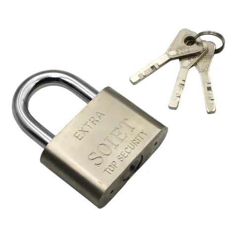 Heavy Duty Padlock Brass Weatherproof High Security Suitcase Bike Gym 3 Keys 