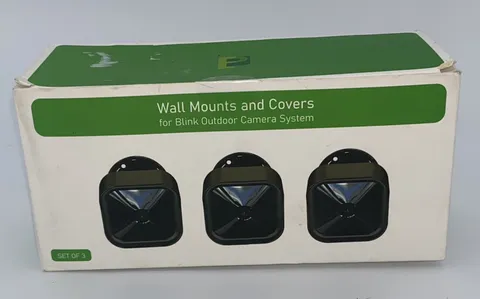 Blink Security Camera Wall Mounts 3-Pack + Outlet Mount Sync Module 2 Black