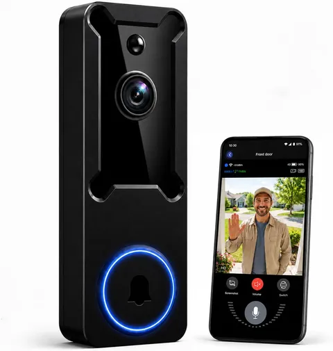 Wireless Home Security Camera, 1080P Battery Powered Video Doorbell Camera | AI