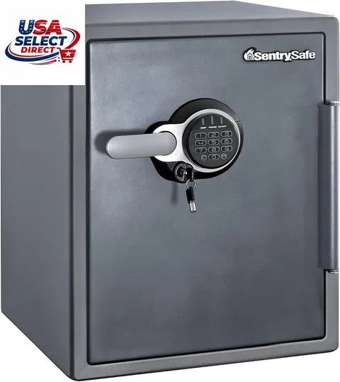 Fireproof Waterproof Gray Steel Home Safe with Digital Keypad Lock