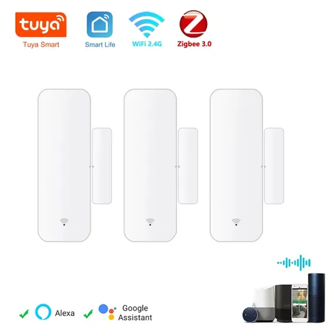 Tuya WiFi Zigbee Door Sensor Contact Sensor Open Closed Detector Smart Home