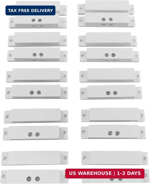 10 Sets Pack of Wired Surface Mounted Alarm Magnetic Contacts Door Window Reed S