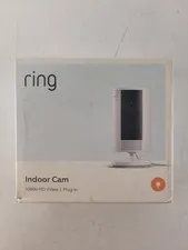 Ring Indoor Cam 2nd Gen 1080p HD Wi-Fi Security Camera White Plug-In Smart Home