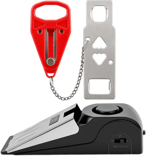 Portable Door Lock and Door Stop Alarm, Hotel Travel Security Set for Home | Hot