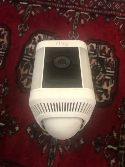 1 Ring Spotlight Cam Plus, Plug-In, White, 3 Batteries Included