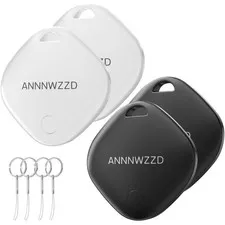 ANNNWZZD Air-Tag 4 Pack Item Finders with Apple Find My APP (iOS Only) Air Ta...