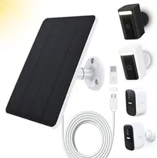 Solar Panel Compatible with WYZE Battery Cam Pro Camera Wireless Outdoor, 4W 5V