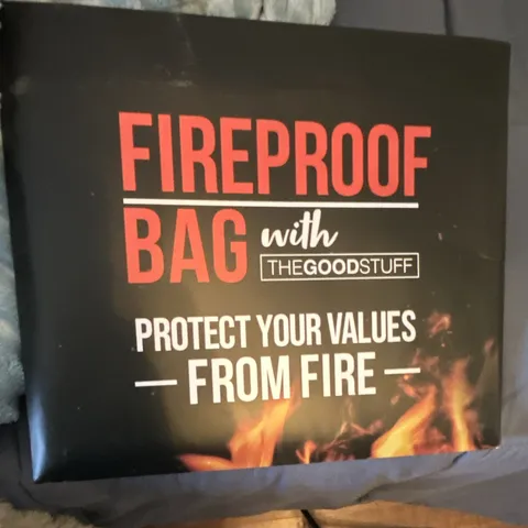 THEGOODSTUFF Large Fire Safe Fire Resistant Bag 60 Min Combo Lock Black