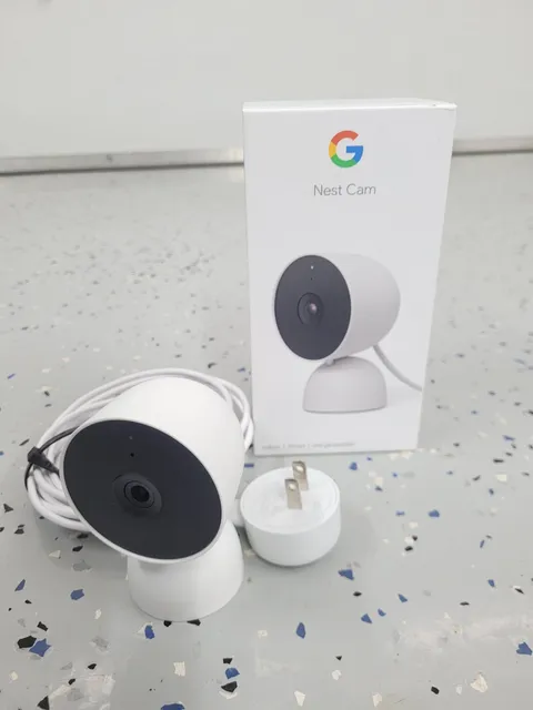 Google Nest Cam Wired Indoor Surveillance Camera - Snow (GA01998-US)