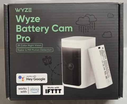 Wyze BATTERY Cam PRO 2k Security Outdoor/indoor Camera Brand New SEALED - White