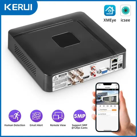 H.265+ 4 Channel Digital Video Recorder HDD Slot For CCTV Video Storage Backup